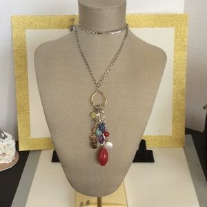 Sterling Silver Necklace with Gemstones
